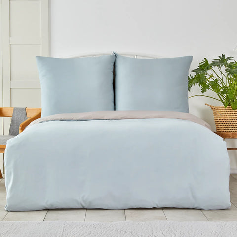Parure de lit Karaca Home avec housse de couette pour lit double, vert menthe et beige