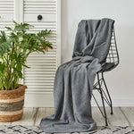 Couverture douce Karaca Home en point double, 130 x 170 cm, gris clair