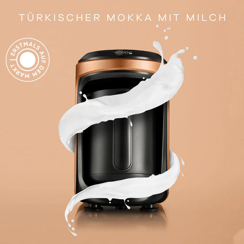 Machine à café Karaca Hatir Hüps pour la préparation de moka turc, de mousse de lait ou de chocolat, couleur bronze