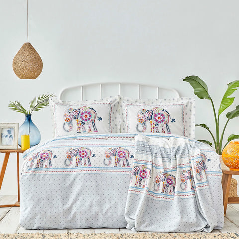 Parure de lit Sarah Anderson Felicia avec housse de couette pour lit double et couette offerte