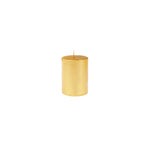 Bougie cylindrique Karaca, 6,5 x 10 cm, doré