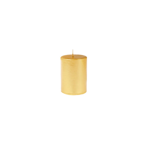 Bougie cylindrique Karaca, 6,5 x 10 cm, doré