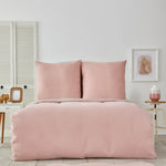 Parure de lit Karaca Home avec housse de couette pour lit double, rose poudré et beige