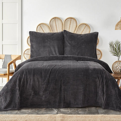 KARACA HOME JOENA BLACK SOFT BEDSPREAD S