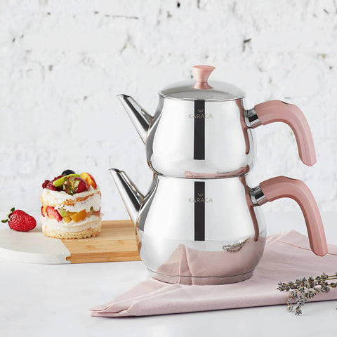 Théière turque et bouilloire Karaca Kayra Rose