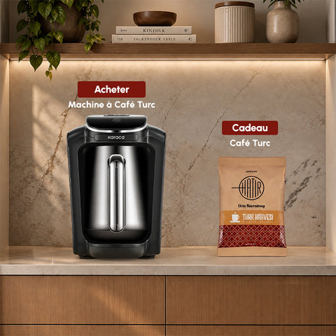 Karaca Hatır Neo Inox Machine à Café Turc avec Cezve en Acier Inoxydable