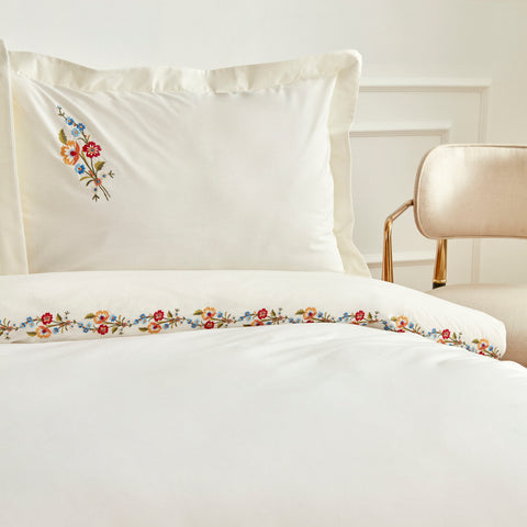 Karaca Home Blanca, Ensemble de Housse de Couette 100% Coton, Double, Blanc