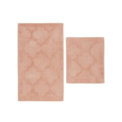 Karaca Home Katy Set de 2 Tapis de Bain Poudré