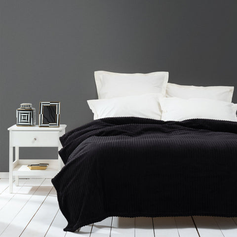 Karaca Home Joena Couverture Simple Noire
