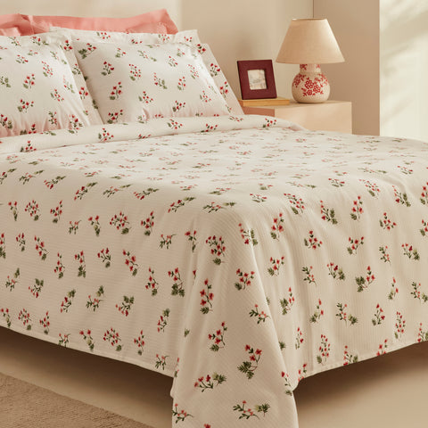 Karaca Silvie, Ensemble Piqué 100% Coton, Double, Rouge