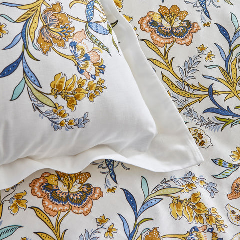 Karaca Home Indra, Ensemble de Housse de Couette 100% Coton, Double, Jaune