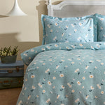 Karaca Home Daisy : Ensemble de Couvre-lit Double 100 % Coton - Mint