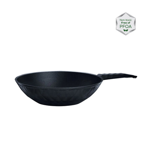 Wok Karaca Bio Diamond compatible induction avec poignée antibactérienne, 28 cm, 2,9 L
