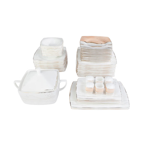 Service de table Karaca Fine Pearl Ocaso pour 12 personnes, 62 pièces