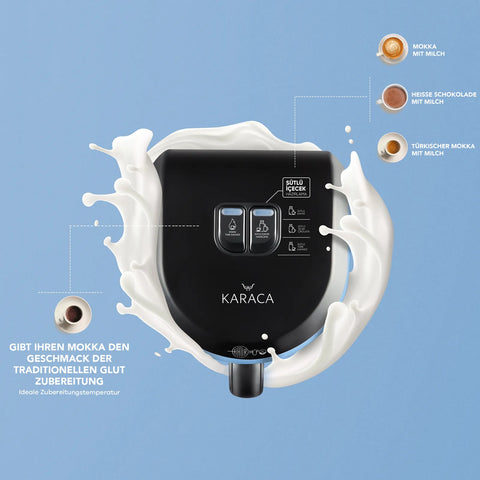 Machine à café Karaca Hatır Hüps pour café turc au lait, bleu vintage