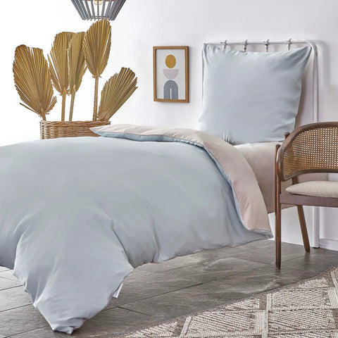 Parure de lit Karaca Home avec housse de couette pour lit simple, vert menthe et beige