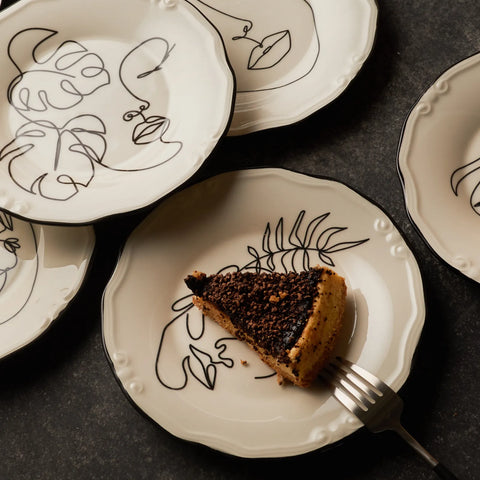 Assiettes à dessert Karaca Face pour 6 personnes, 6 pièces