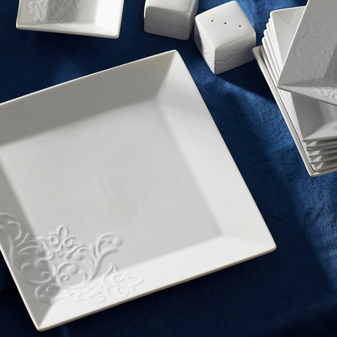 Service Petit Déjeuner Karaca Trend Emboss pour 6 personnes, 32 pièces, en porcelaine 