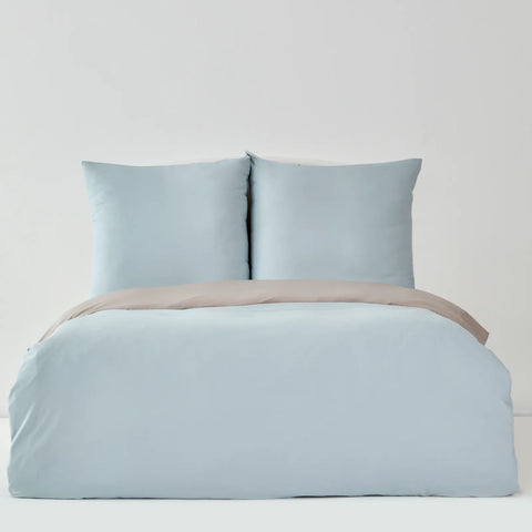 Parure de lit Karaca Home avec housse de couette pour lit double, vert menthe et beige