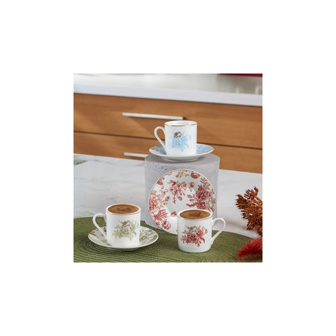 Coffret de tasses à café Karaca Grand Asorti pour 6 personnes, 12 pièces