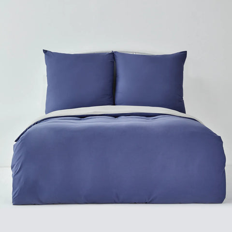 Parure de lit Karaca Home pour lit double, bleu marine et gris clair