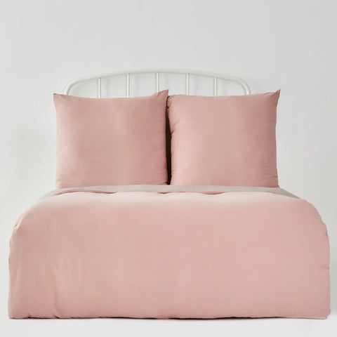 Parure de lit Karaca Home avec housse de couette pour lit double, rose poudré et beige