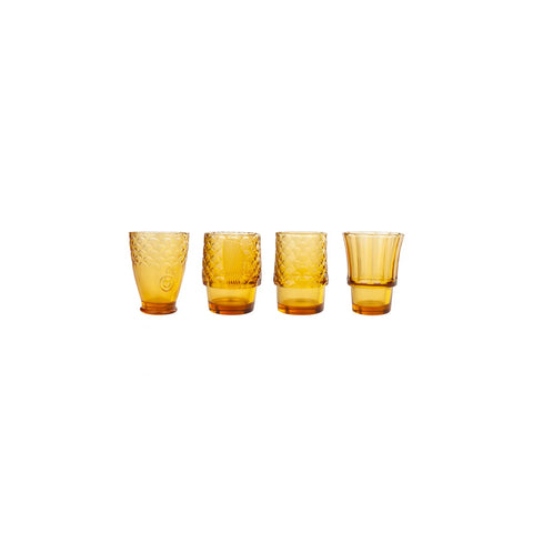 KARACA FISH 4'LÜ MEŞRUBAT BARDAĞI, AMBER