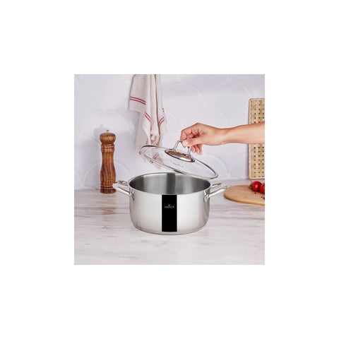 Batterie de cuisine Karaca Bianca 304 en acier inoxydable, 24 cm