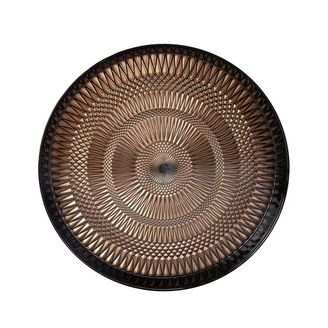Plateau en verre Karaca Palermo, cuivre 32 cm
