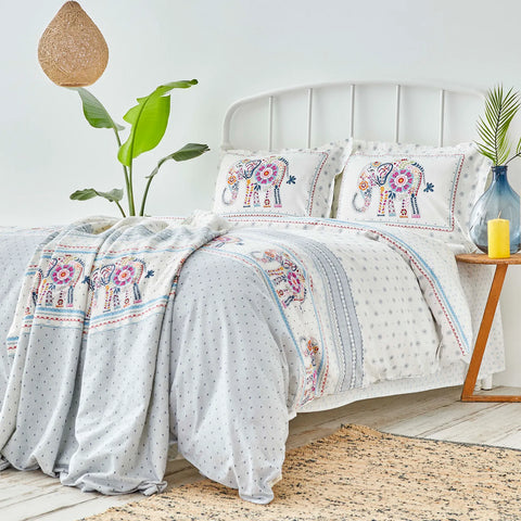 Parure de lit Sarah Anderson Felicia avec housse de couette pour lit double et couette offerte