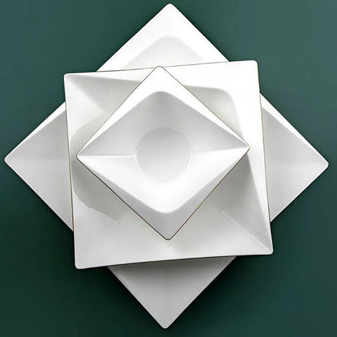 Service de table carré Jumbo Fold Gold 58 pièces pour 12 personnes