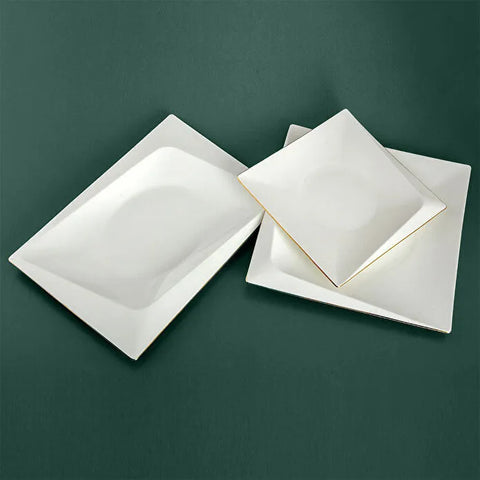 Service de table carré Jumbo Fold Gold 58 pièces pour 12 personnes