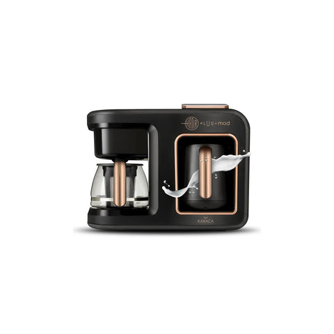 Machine à café et à thé Karaca Hatır Plus Mod 5 en 1, noir/cuivre