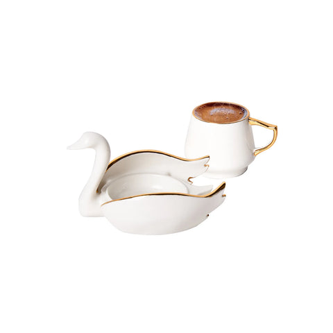 Coffret de tasses à café Karaca Swan 2 personnes, 70 ml