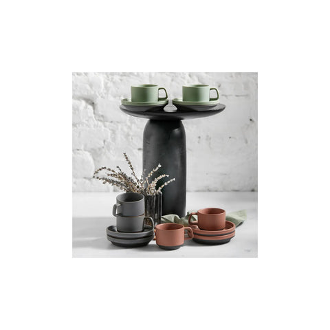 Coffret de tasses à café Karaca Stone Bronze pour 2 personnes