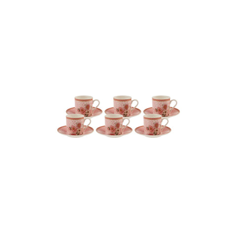 Tasses à café Karaca Diyara, 6 pièces, rose
