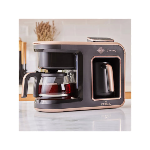 Machine à café et à thé Karaca Hatır Plus Mod 5 en 1, 1 385 W, rose et marron