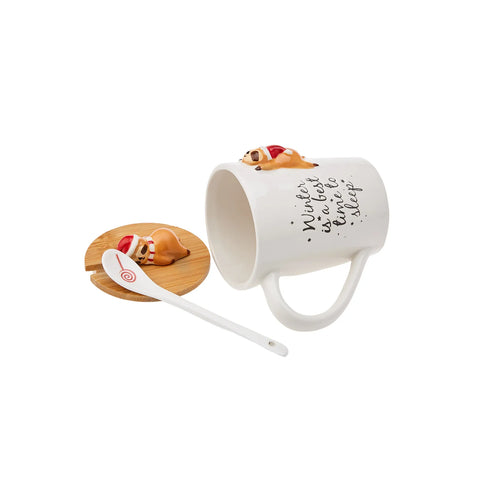 Mug Karaca New Year Raccoon avec cuillère Np22