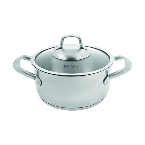 Batterie de cuisine Karaca Bianca 304 en acier inoxydable, 24 cm