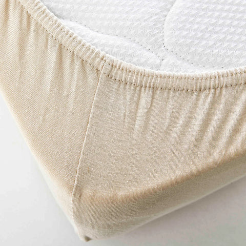 KH JERSEY FITTED SHEET BEIGE BABY D, BEJ