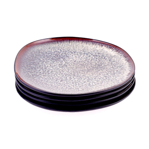 Assiettes à dessert Karaca Black Galactic Reactive, 4 pièces