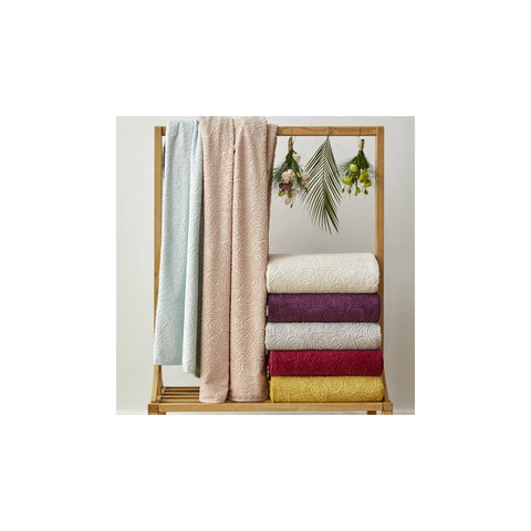 Couverture Karaca Home Scala Embossy pour lit double, rose