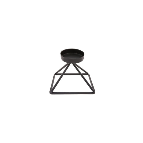 Bougeoir Géométrie Karaca Home 13x13cm, noir 