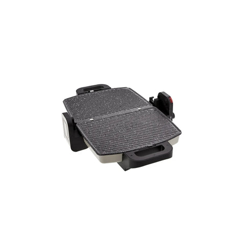 Toaster à sandwich et gril compact Karaca Future Granit 1 800 W, couleur crème