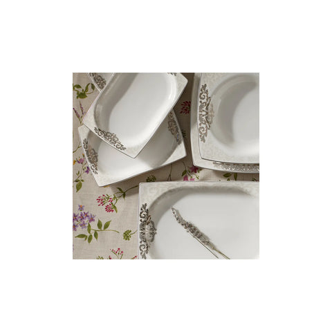 Service de table Karaca Nazende Cream pour 12 personnes, 60 pièces, carré