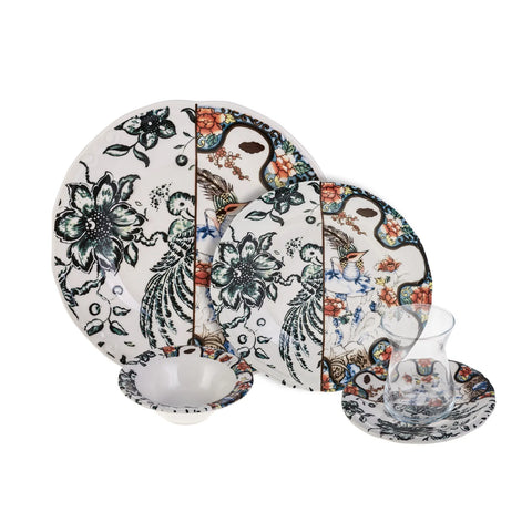 Service Petit Déjeuner Karaca Anka pour 4 personnes, 18 pièces