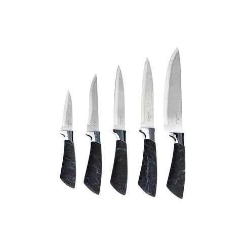 Ensemble de couteaux Karaca Marble 6 pièces, noir 