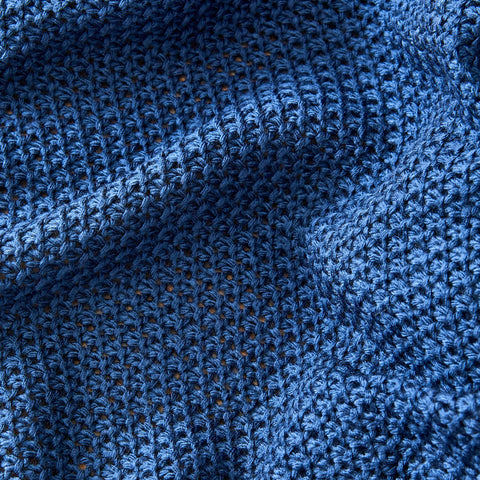 Couverture en maille Karaca Home certifiée Öko-Tex, bleu foncé