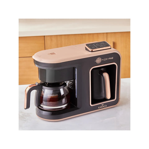 Machine à café et à thé Karaca Hatır Plus Mod 5 en 1, 1 385 W, rose et marron