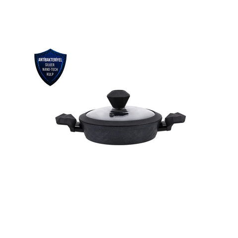 Poêles de service Karaca Bio Diamond, poignées antibactériennes et base compatible avec l'induction, 6 pièces